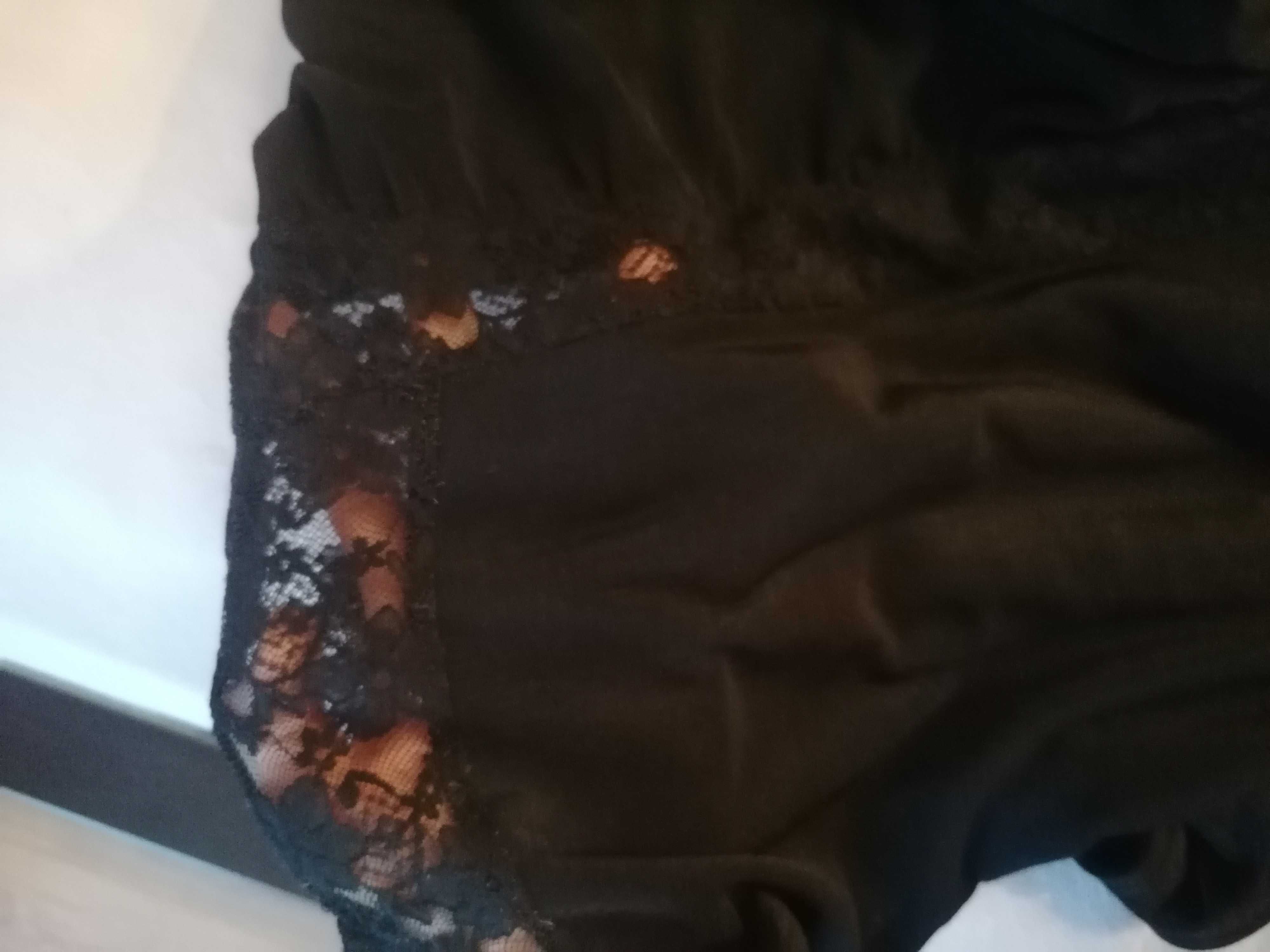 Sukienka czarna letnia elegancka zwiewna rozmiar S