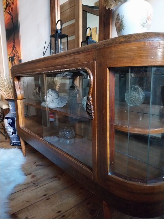 Retro komoda barek witryna drewniana stara przedwojenna vintage