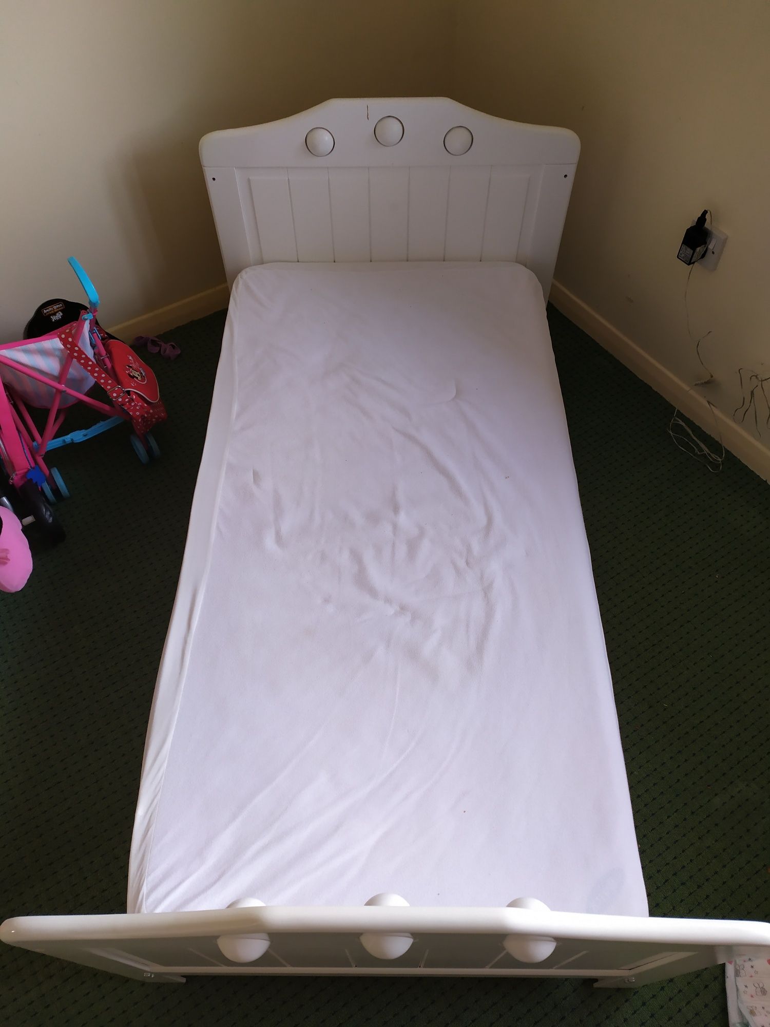 Łóżeczko/łóżko dwa w jednym z materacem
