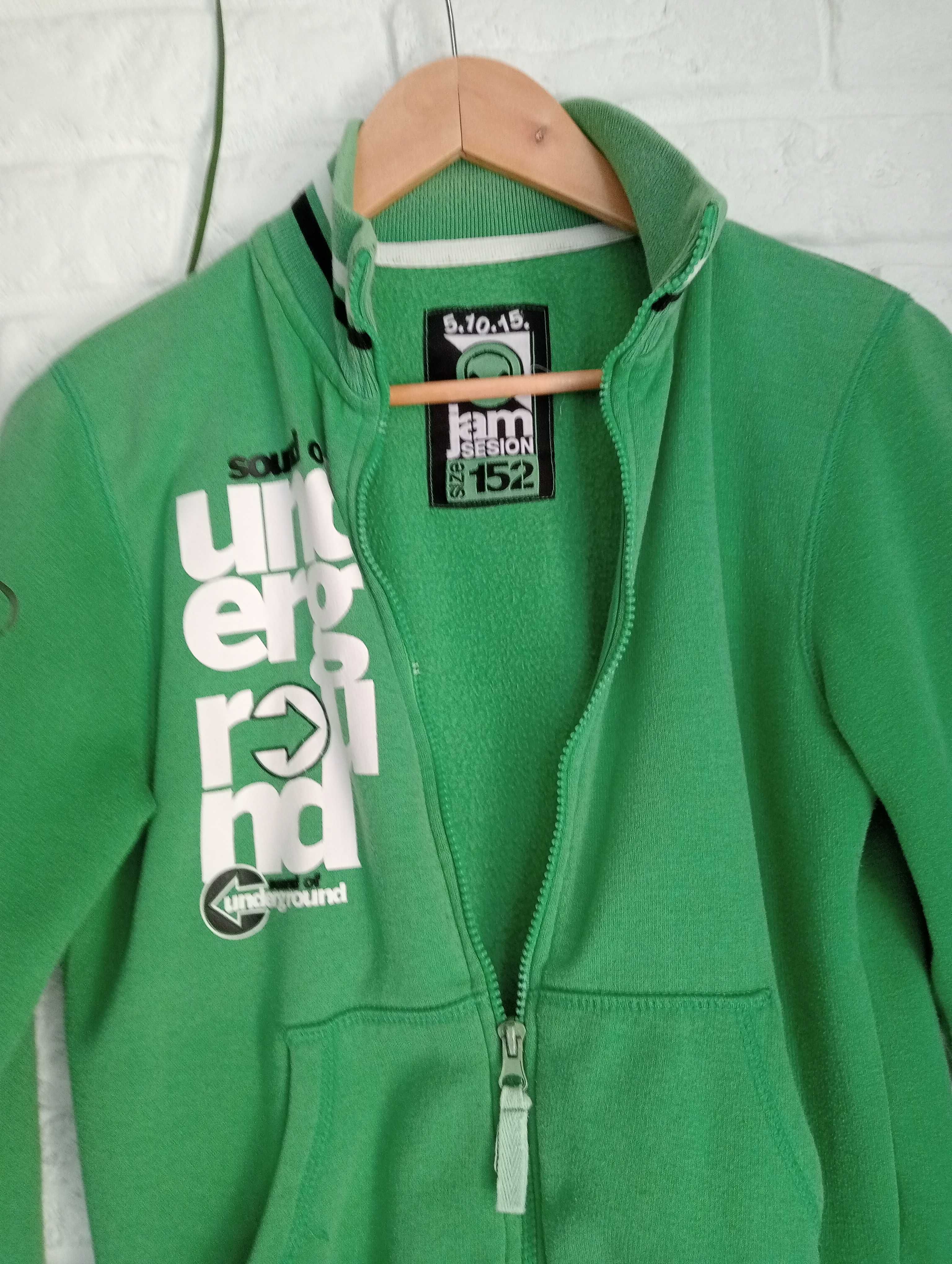 Bluza rozsuwana zielona dla chłopca wzrost:152 cm 5.10.15.