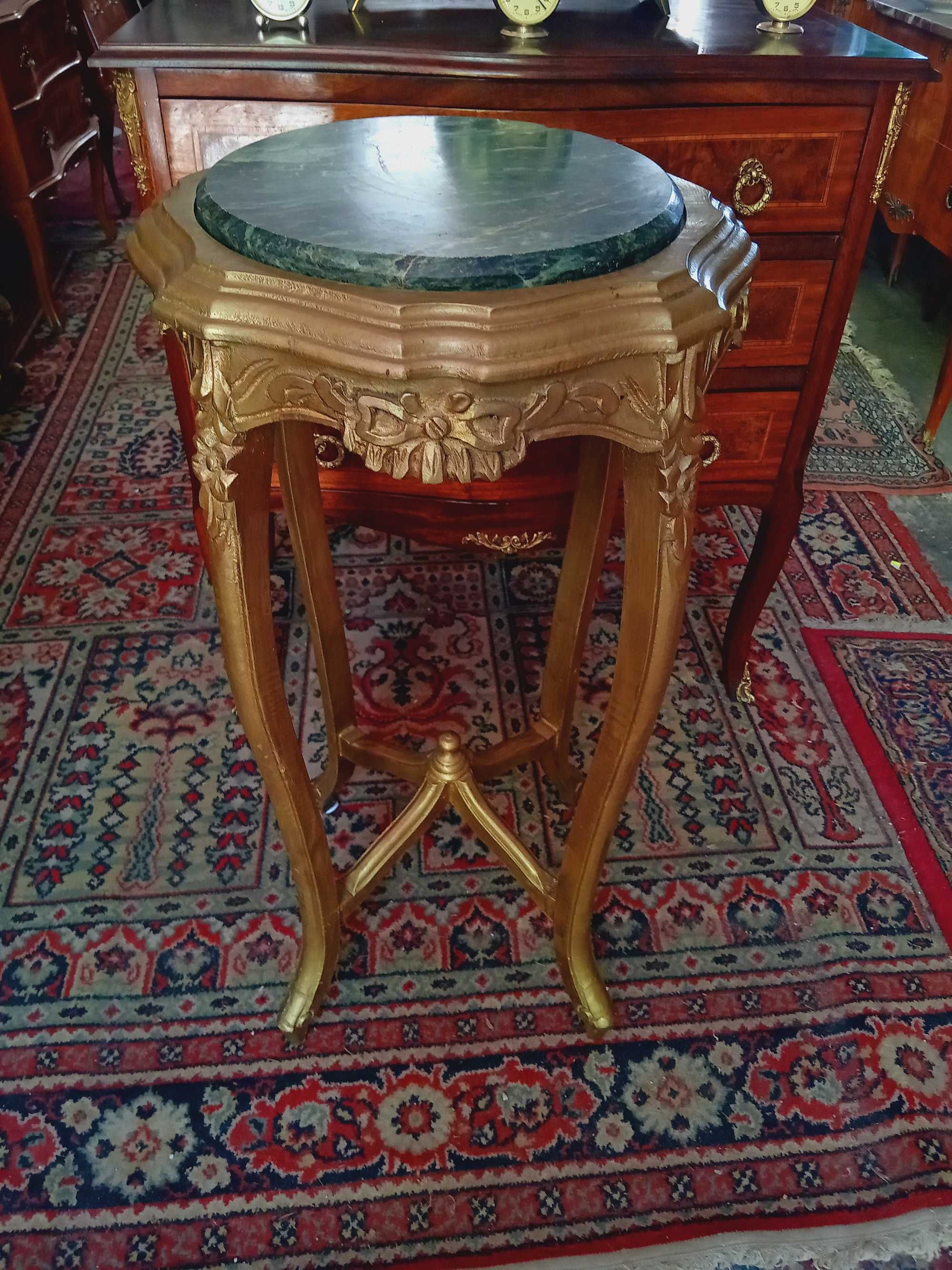 Barokowy zloty stolik kwietnik /Meble stylowe Tarnogród