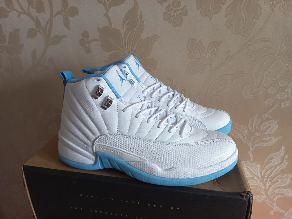 Nike Air Jordan 12 Retro  "Melo" White Universtiy Blue.