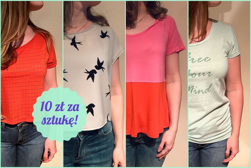 Zestaw 4 koszulek rozm S marka H&M