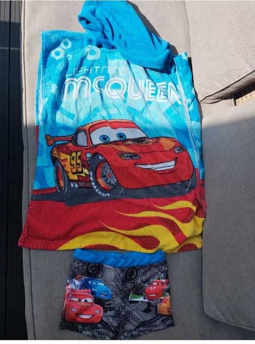 recznik ponczo auta mcqueen spodenki czapka 104