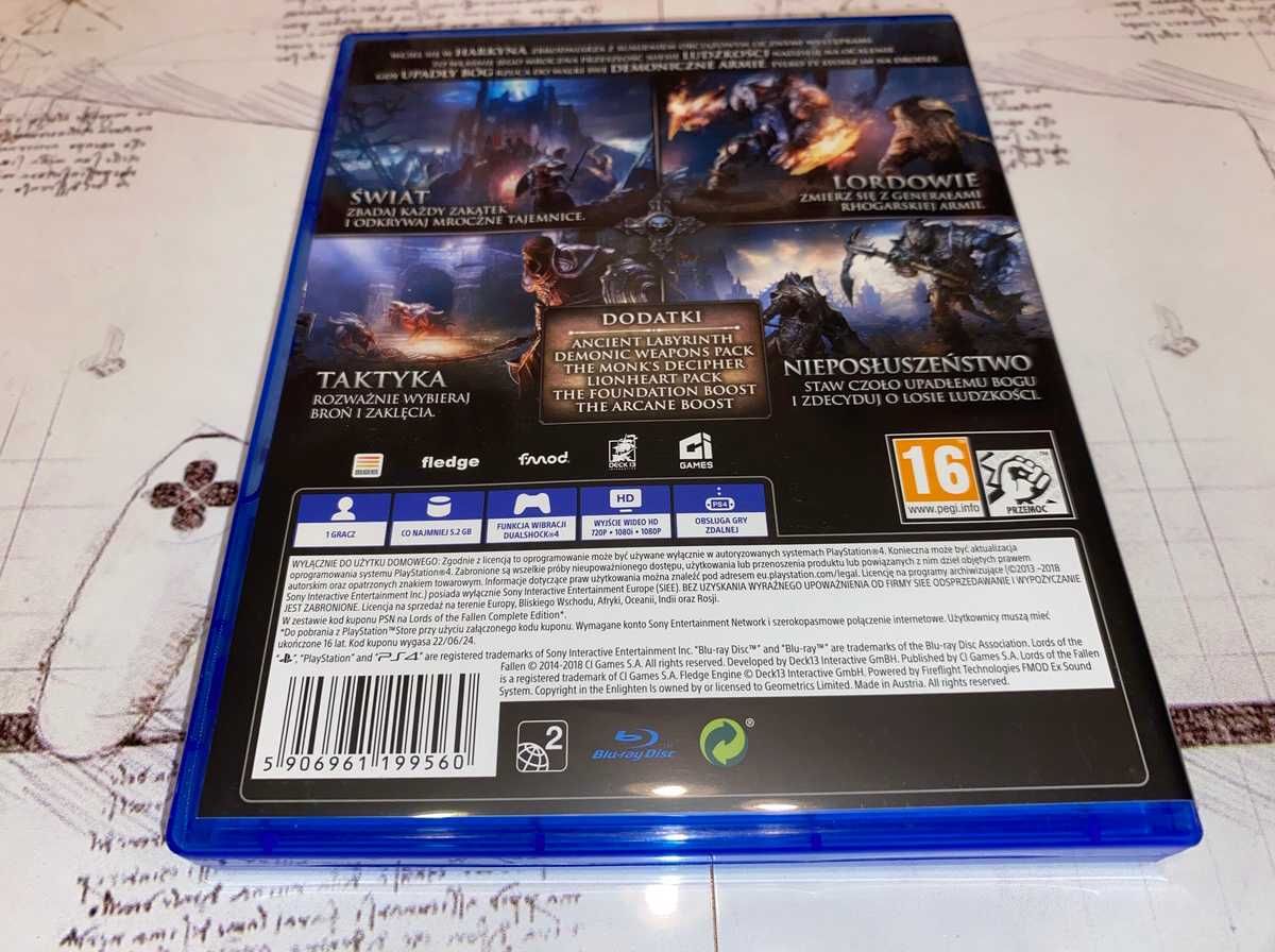 Lords Of The Fallen Ps4 polska wersja napisy bez rys