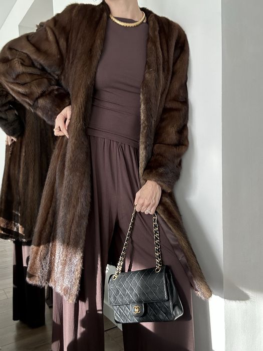 Норкова шуба. шуба натуральна. Vintage. Без коміру