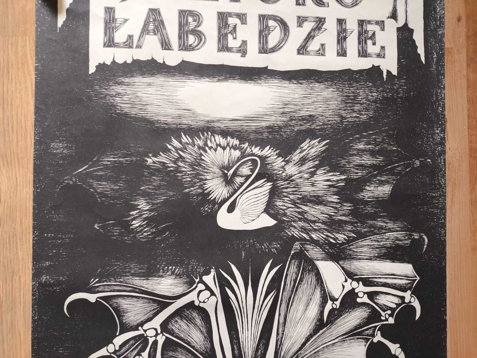Plakat PRL “Jezioro łabędzie” Piotr Czajkowski  1972 85.5x59.5 cm.