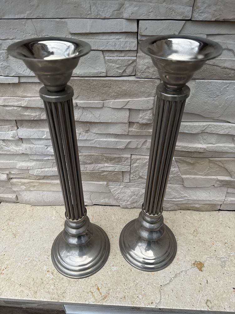 Imponujace świeczniki z metalu 46cm swiecznik kandelabr