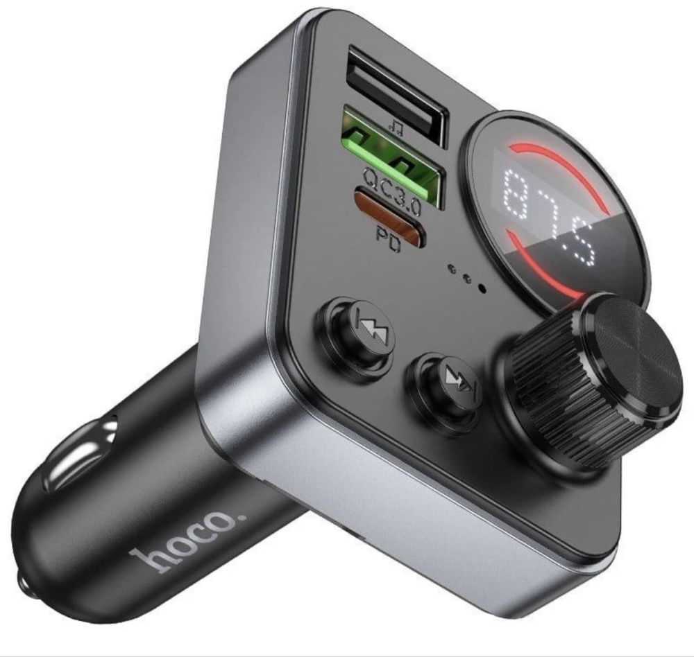 Мощное Авто Зарядное /FM-Модулятор Hoco E86 PD48W Transmitter