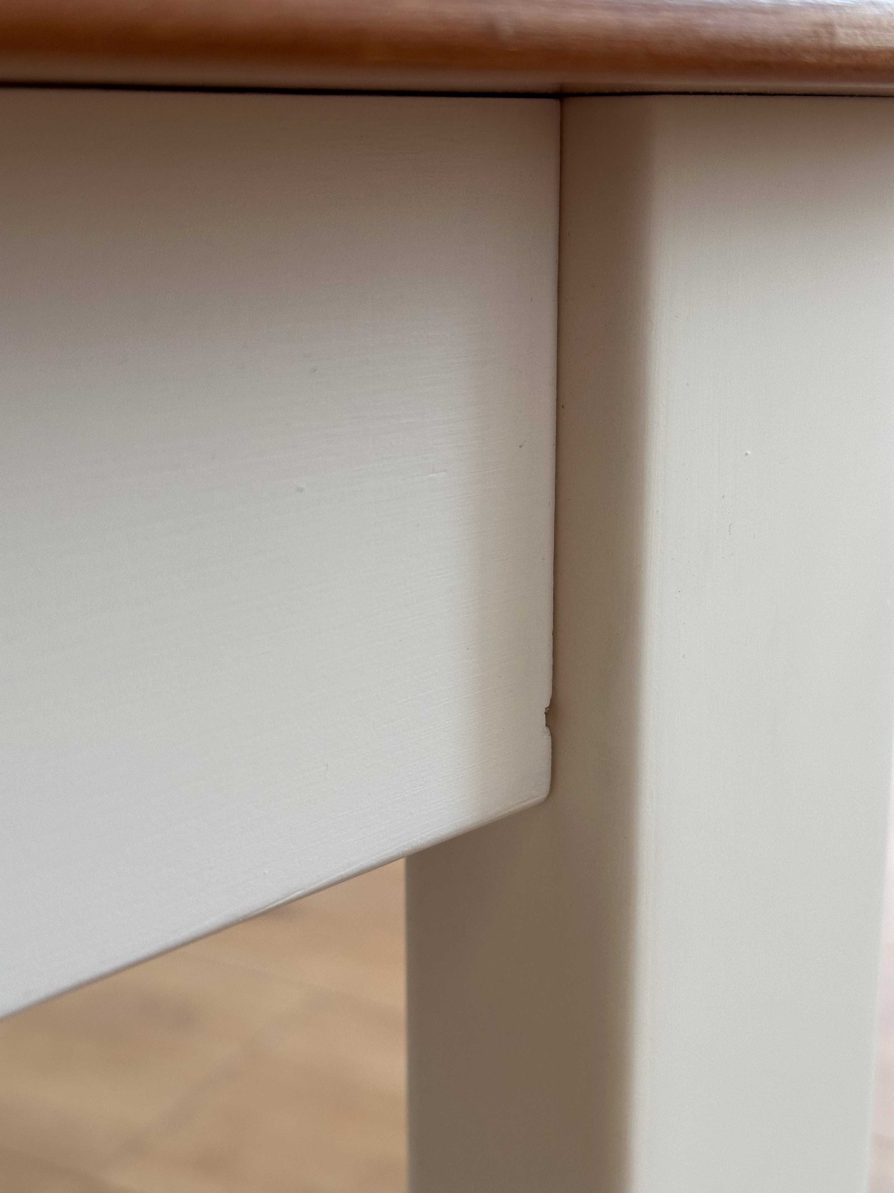 Mała ława sosnowa z blatem dąb | outlet, okazja, taniej o 640 zł !
