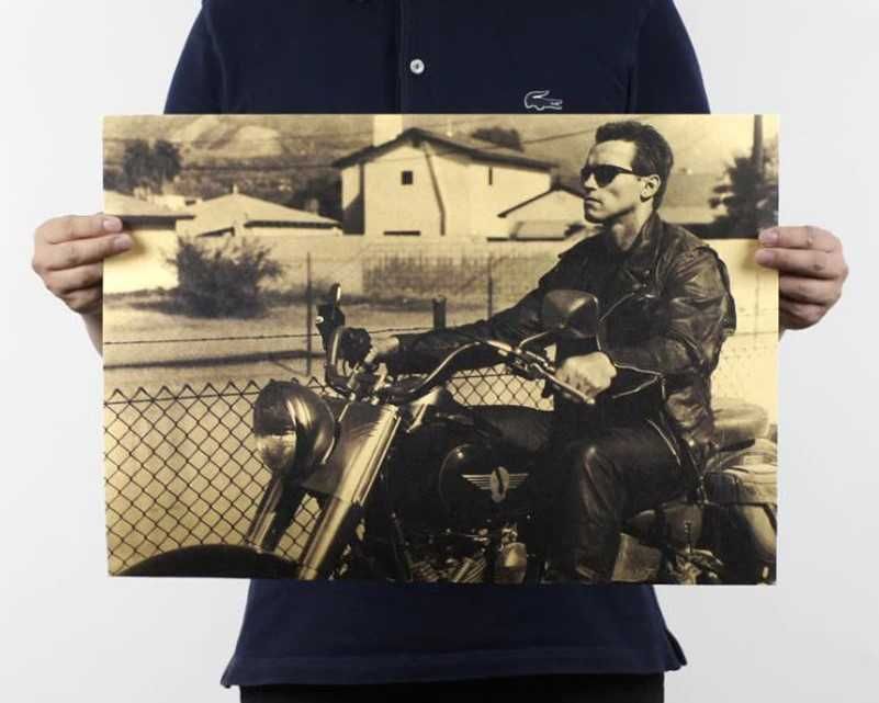 Plakat Terminator II Arnold Schwarzenegger Kulturysta Aktor 51x35,5cm