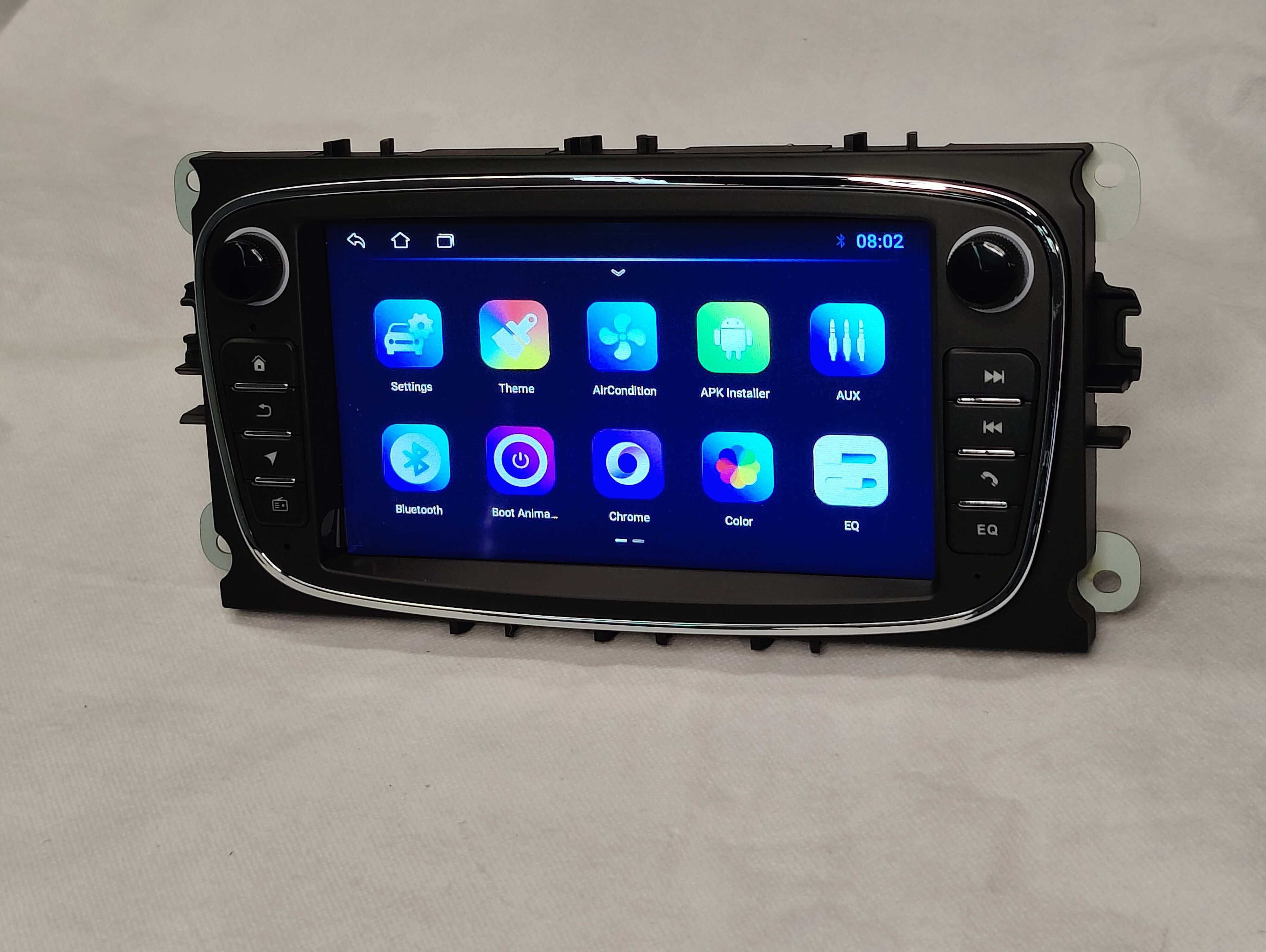 Radio 2 DIN Android para Ford C-MAX S-MAX Galaxy Focus - Novo - Preto