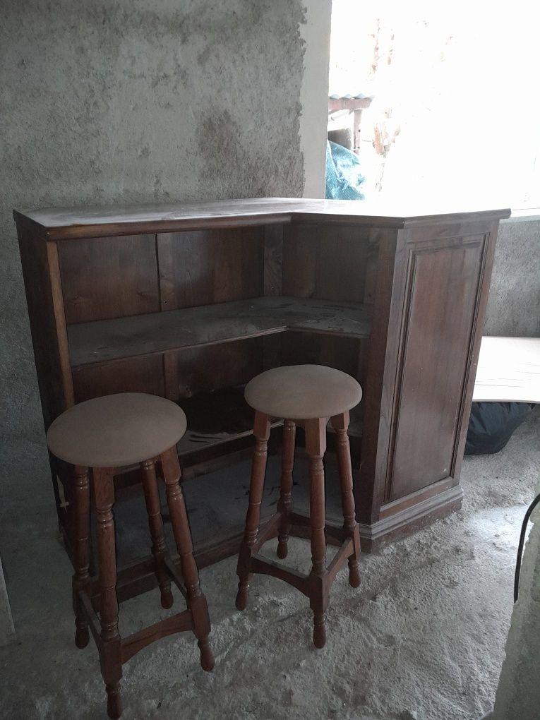 Bar madeira 2 bancos