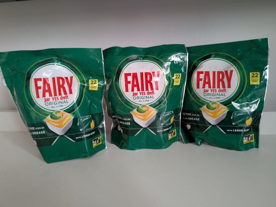 Fairy Original Kapsułki do zmywarki All In One Cytryna 3x 22szt. = 66