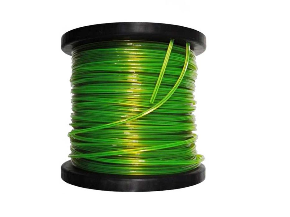 Żyłka z drutem tnąca zbrojona kosy spalinowej czterokątna 2,4mm 100m