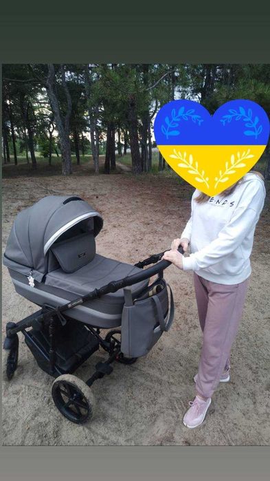 Коляска 2 в 1 Adamex Rimini ECO кожа 100% RI-260