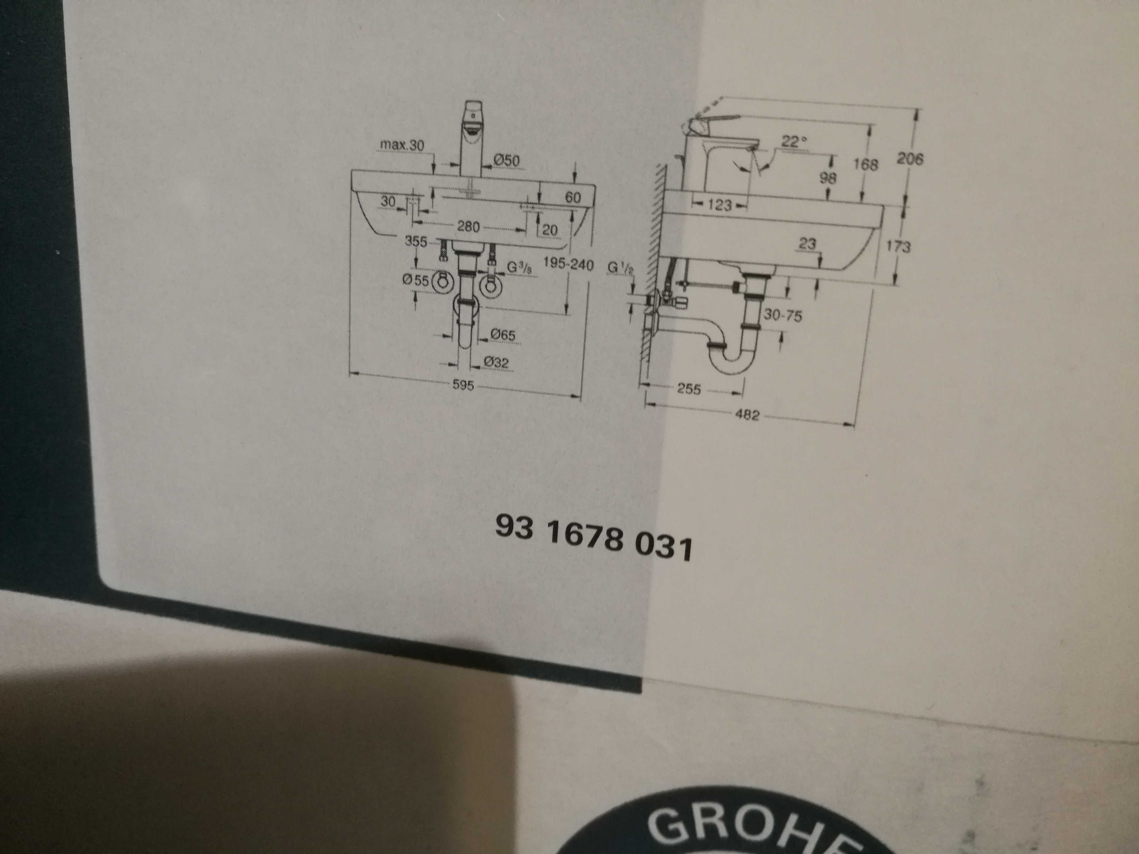 Zestaw umywalka + bateria umywalkowa Grohe