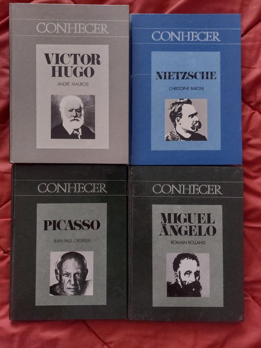Coleção "Conhecer" - Picasso / Nietzsche / Miguel Ângelo / Victor Hugo
