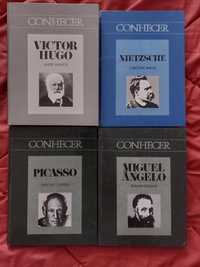 Coleção "Conhecer" - Picasso / Nietzsche / Miguel Ângelo / Victor Hugo