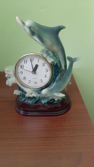 Zegar ozdobny delfin