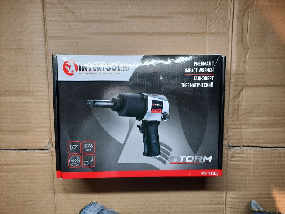 Пневмогайковерт, гайковерт пневматический ударный 1/2", 576 Нм PT-1103