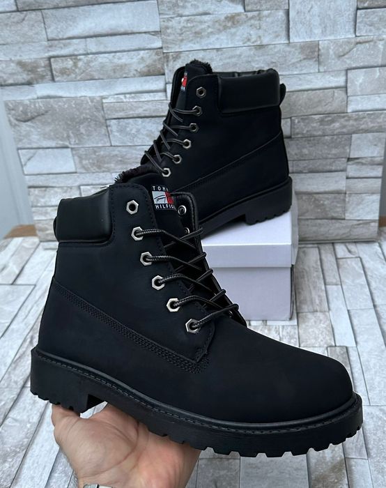 śniegowce Tommy Hilfiger meskie buty zimowe markowe czarne Nowe