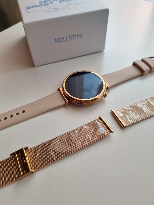 Złoty smartwatch nowy