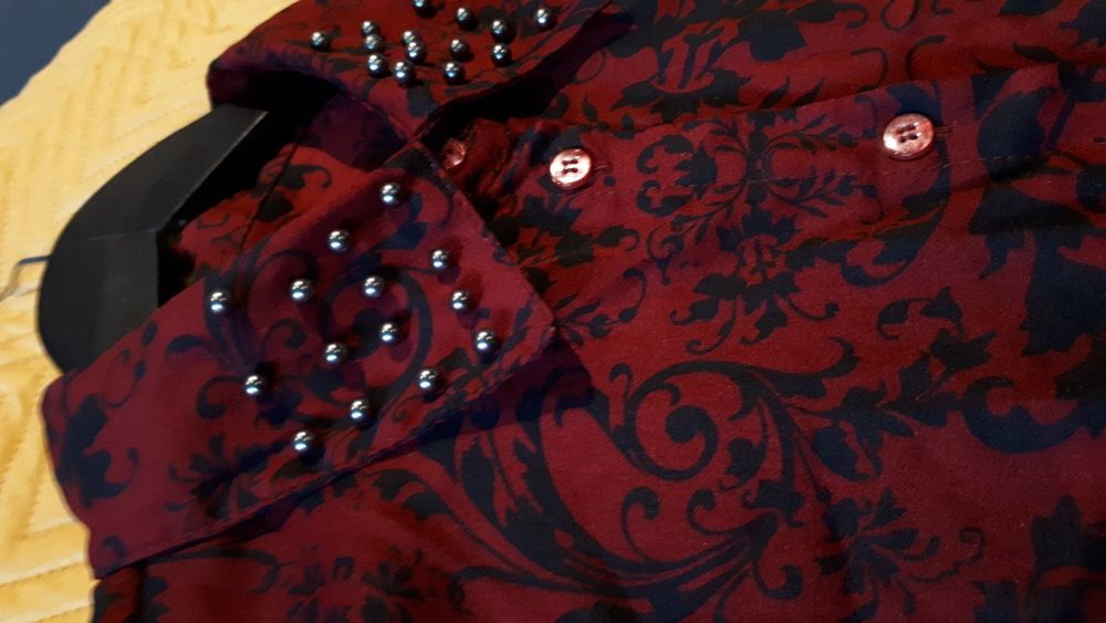 Koszulka bordo  L damska