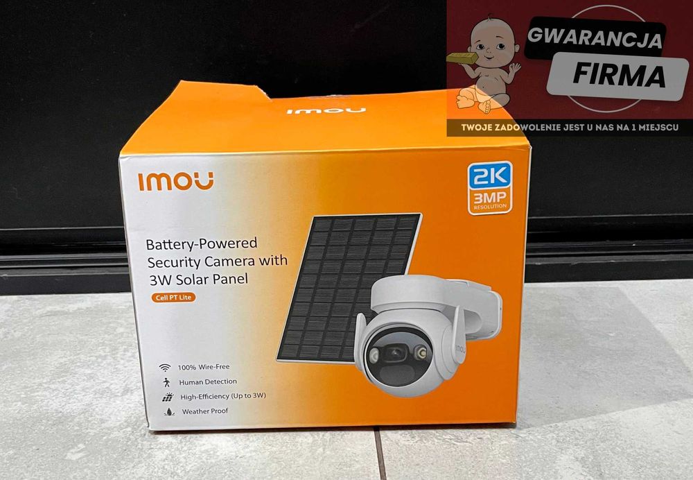 Kamera IMOU Cell PT lite + Panel Słoneczny | Zewnętrzna | WI-FI | 3MPx