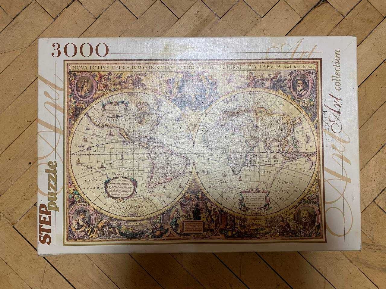 STEP-puzzle Стародавня карта світу - 3000 пазлів.