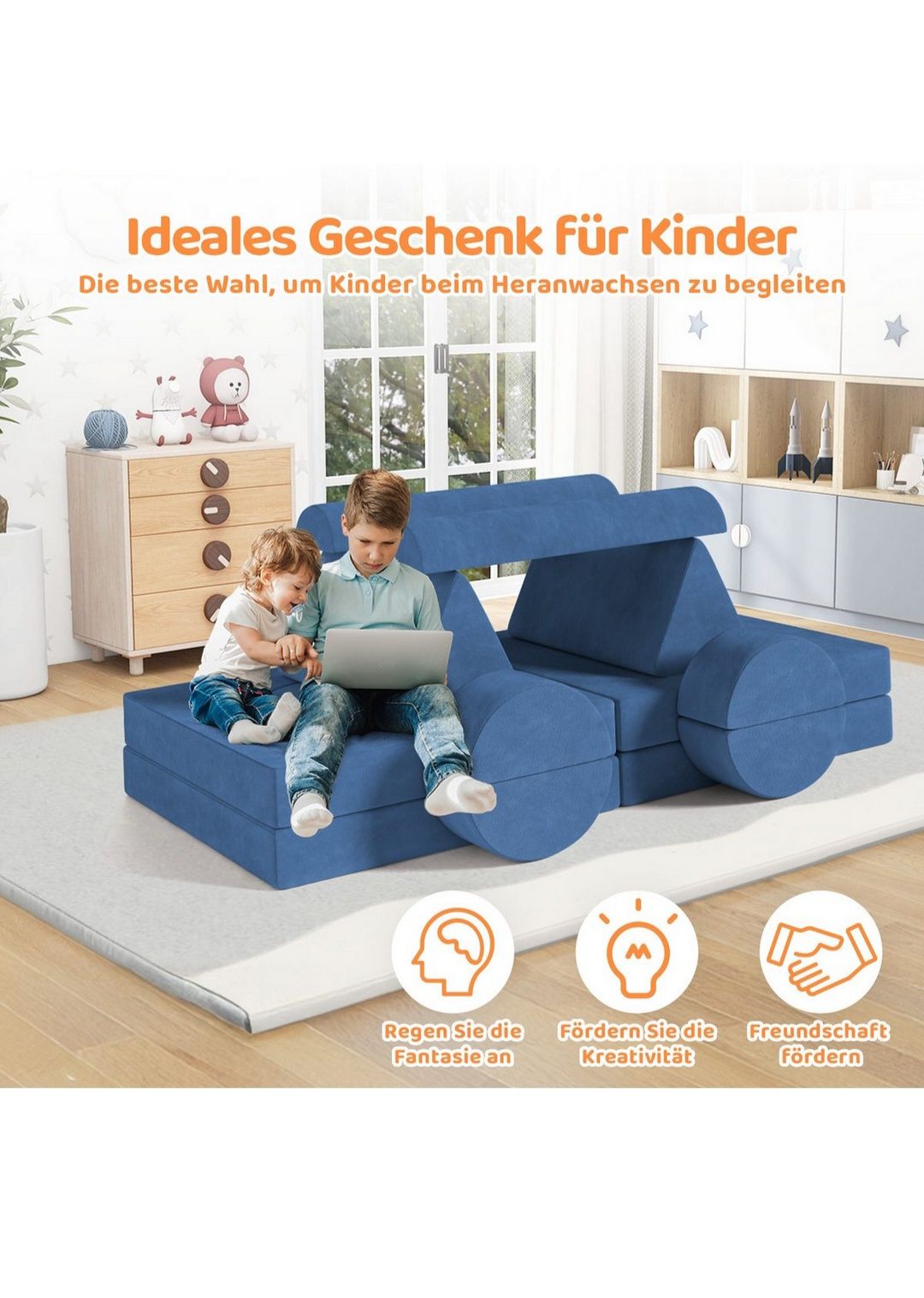 Sofa dziecięca Modułowa sofa do zabawy dla dzieci
Sofa do zabawy dla d