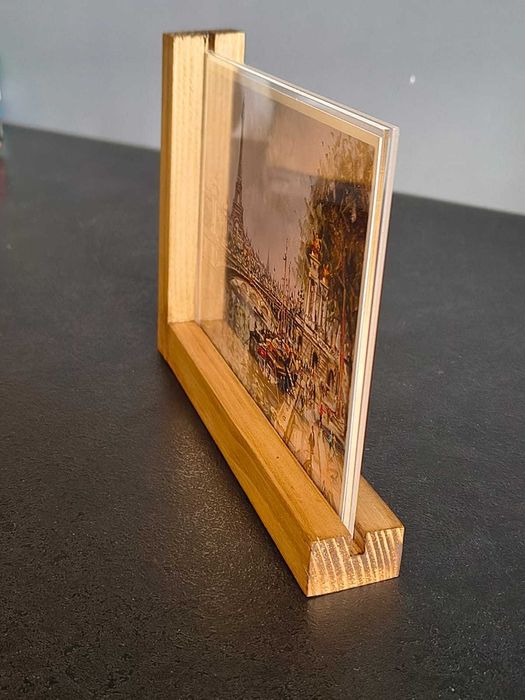 Drewniana ramka na zdjęcie 10×15 cm - idealna na prezent z grawerem