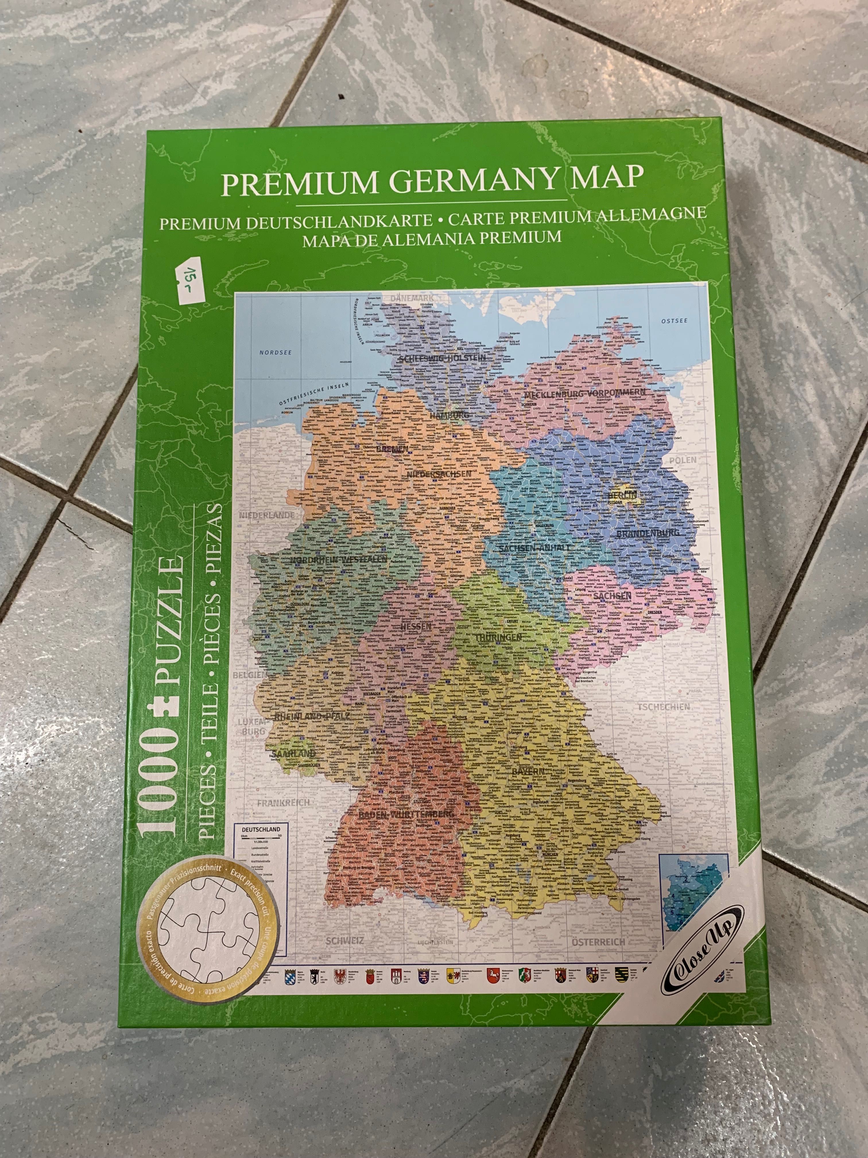 Puzzle 1000 elementów Mapa Niemiec