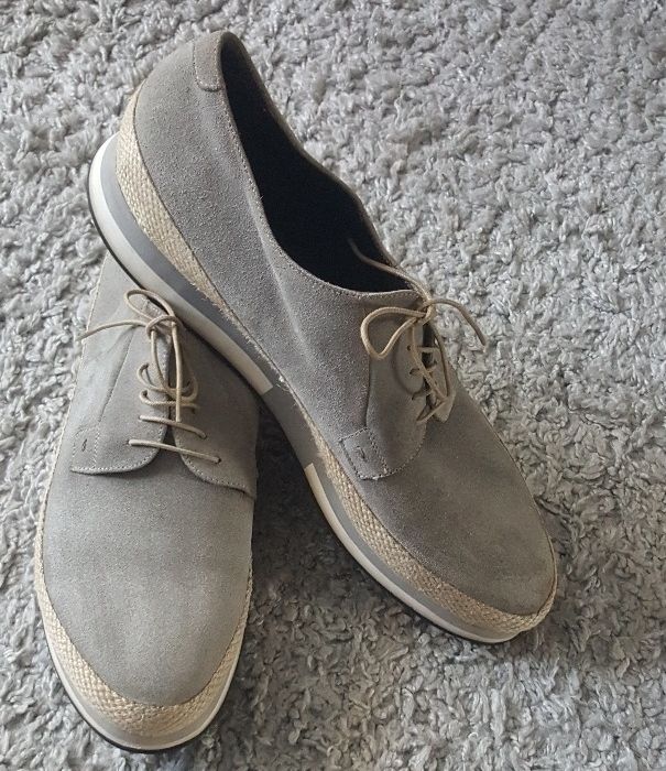 Оригинал!фирменные,итальянские,замшевые туфли-броги- alberto guariani