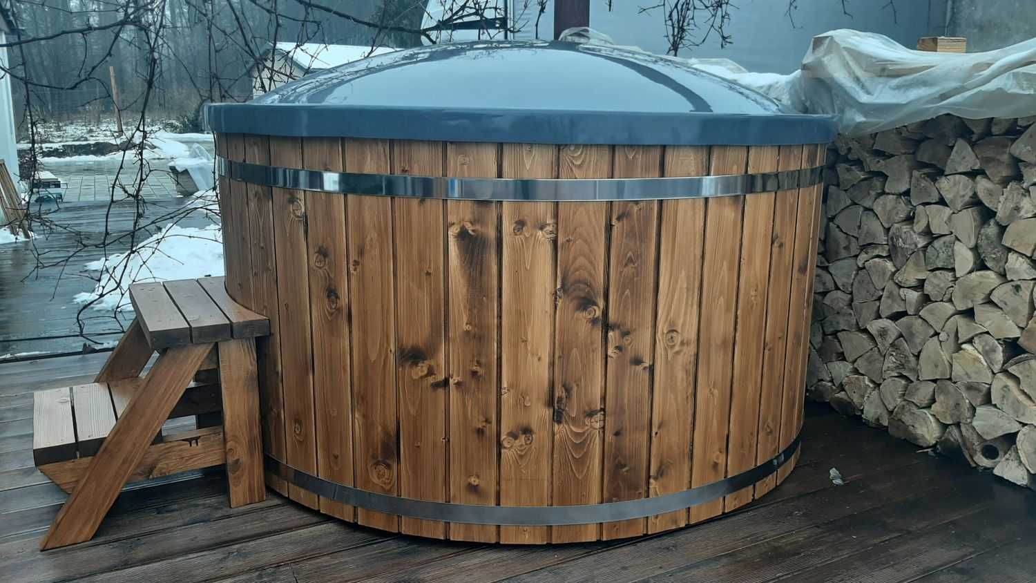 Balia  Ogrodowa NA PIEC GAZOWY Propan Butan. Jacuzzi Ruska Bania