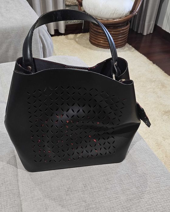 Carteira bolsa mala em pele