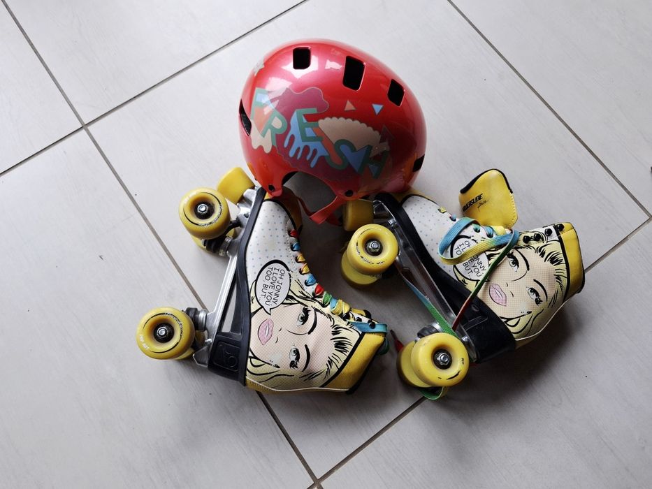 Powerslide Wrotki+ Uvex kask r. 40/ 51-55