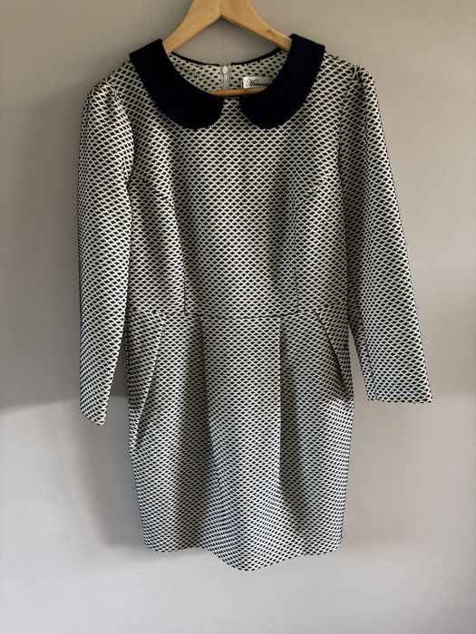 Sukienka wizytowa z kołnierzykiem rozmiar 40