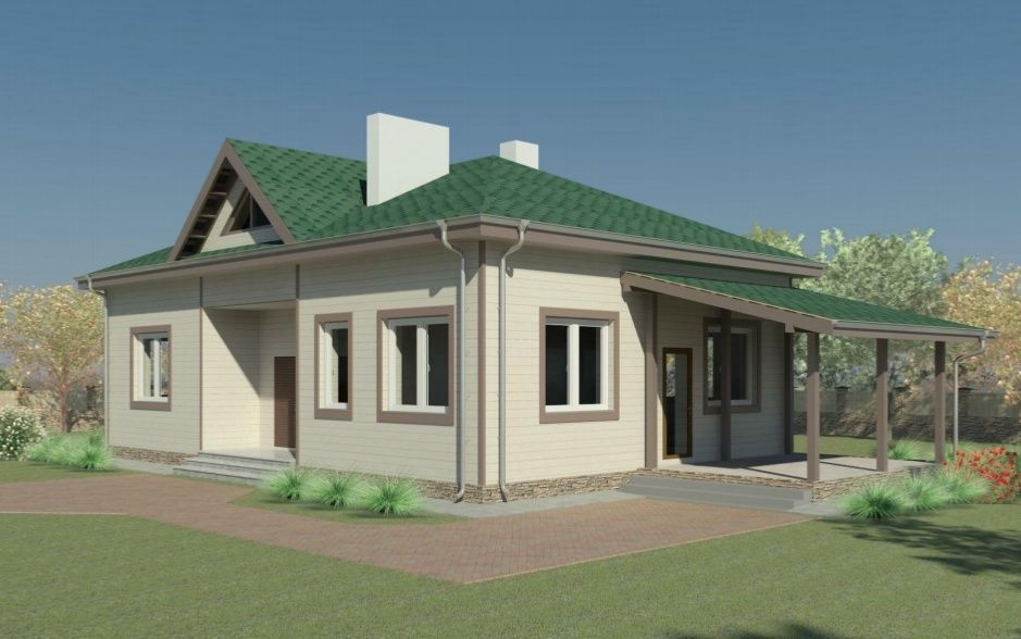 Проект житлового будинку, площа 125м²