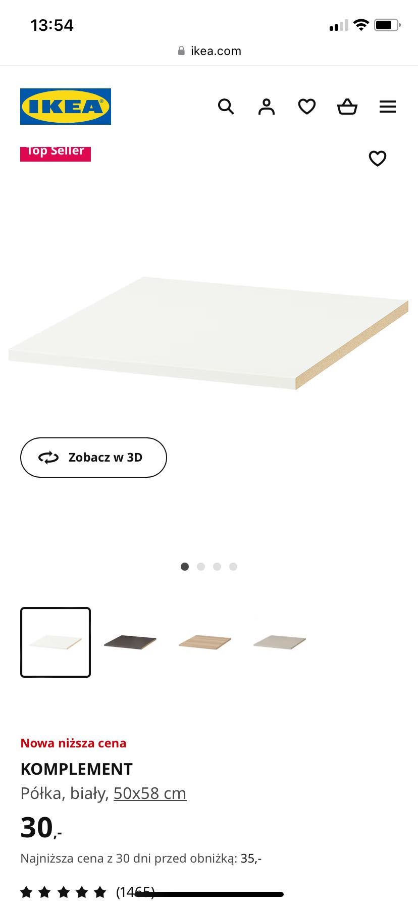 Komplement połka Ikea Wyposażenie wewnętrzne szaf PAX x2 Nowe