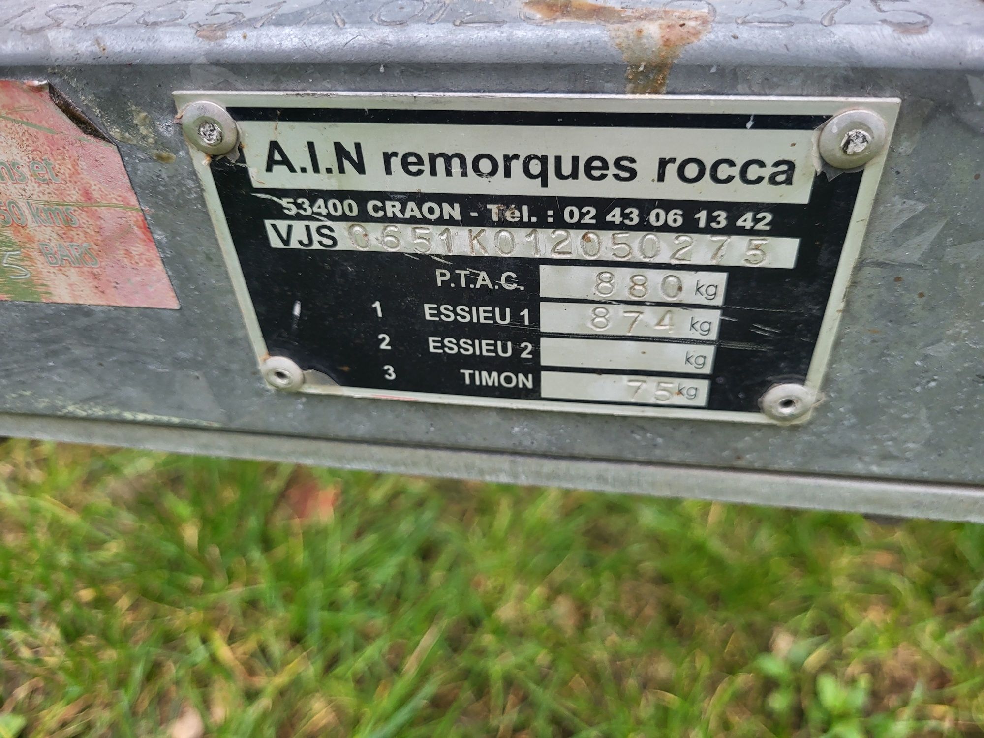 Przyczepa podłodziowa rocca 900 dmc hamulec najazdowy