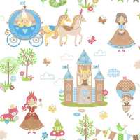 Tapeta Księżniczki Tiny Tots G45142 Princess zamek