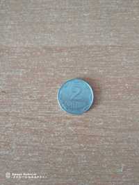 монета Украина 2 копейки 2001 г.
