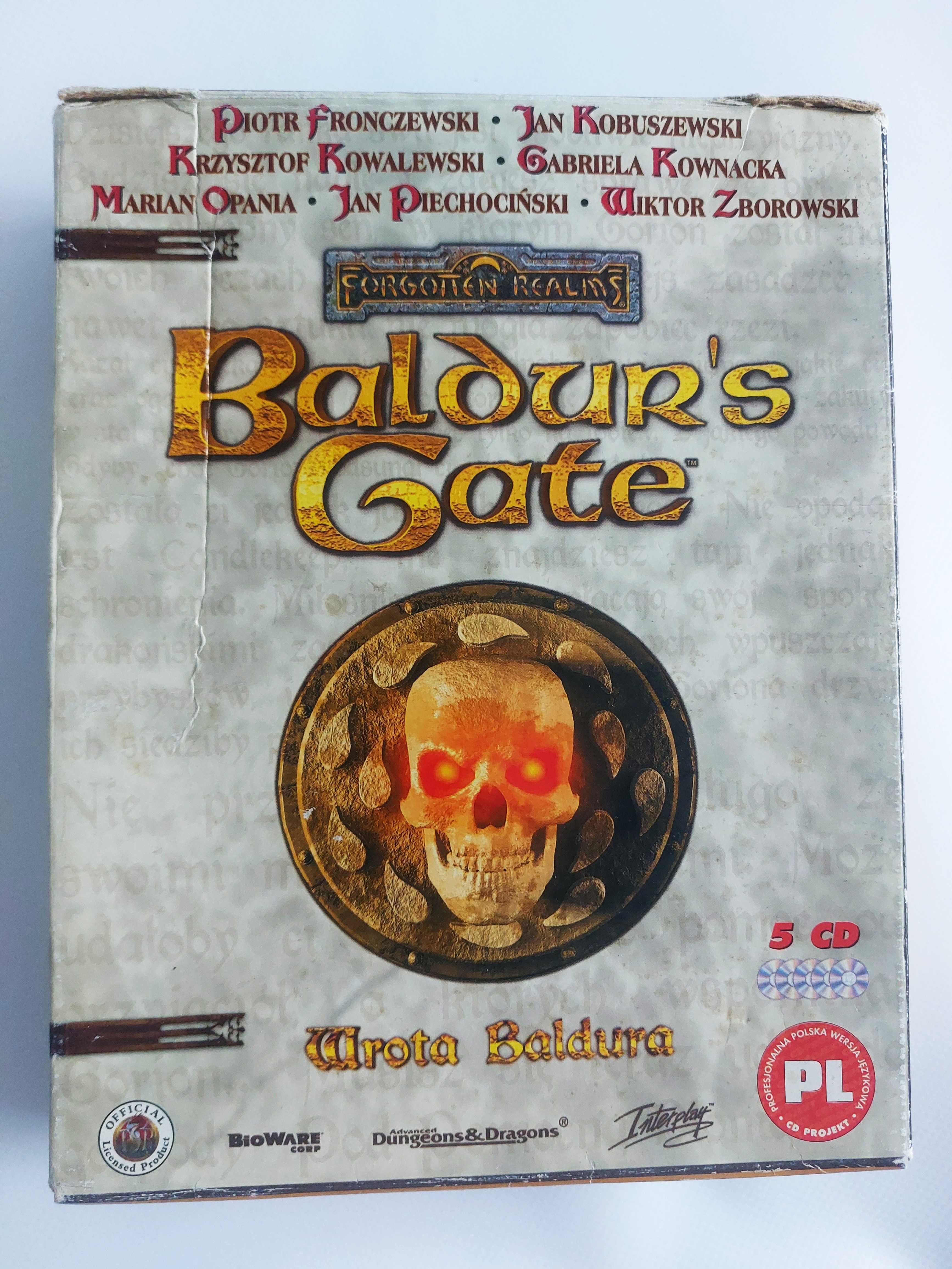 Baldur's Gate 1 PL BIG BOX PC 5 CD duże pudełko oryginał po polsku