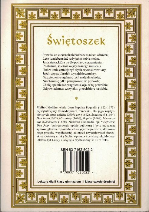 Molier Świętoszek przełoż Tadeusz Boy Żeleński