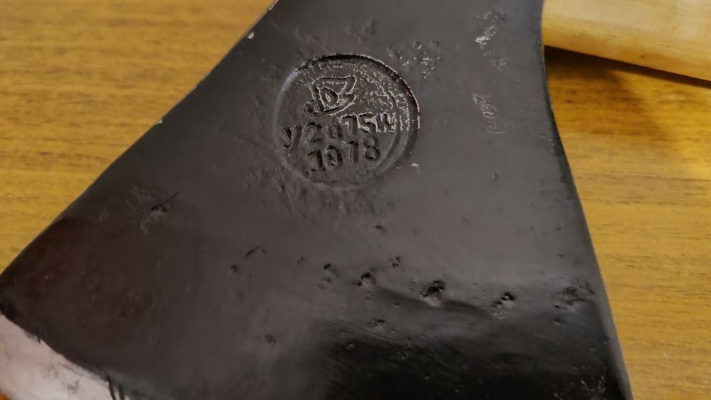 Кованый топор времён СССР, 1978 г.в.