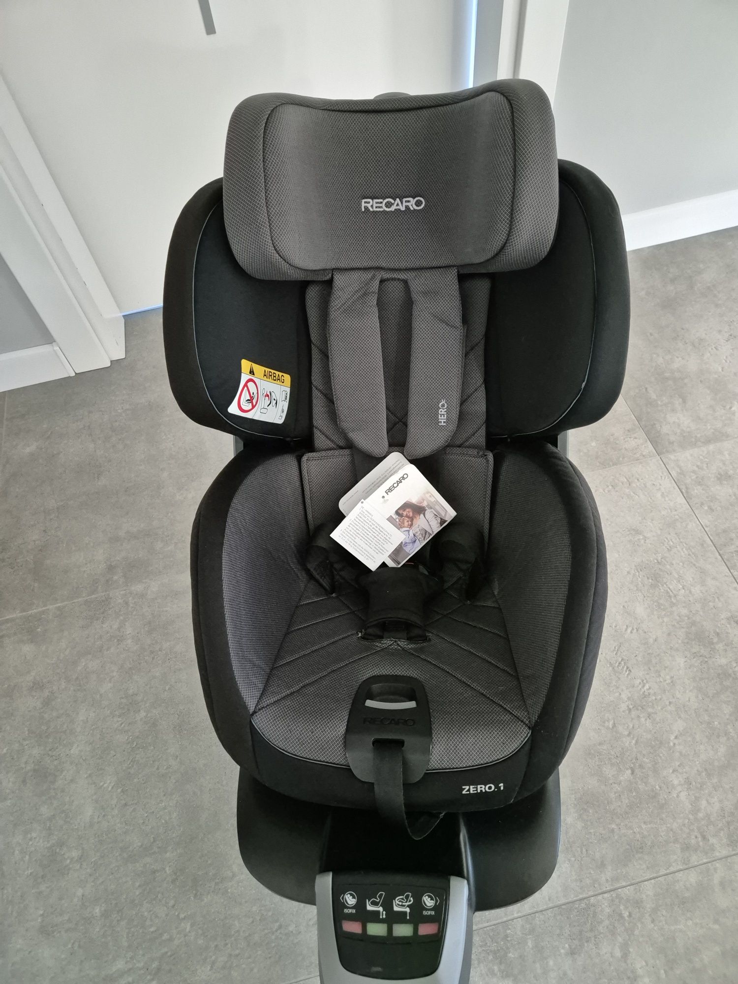 Fotelik Recaro Zero 1 Hero 360 0-18 kg obrotowy baza Isofix