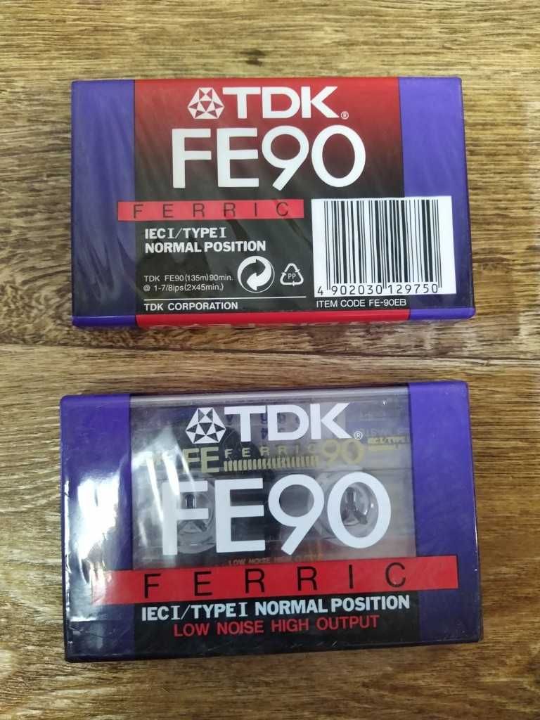 N3 Две новые, запечатанные аудио кассеты ТДК, TDK 90