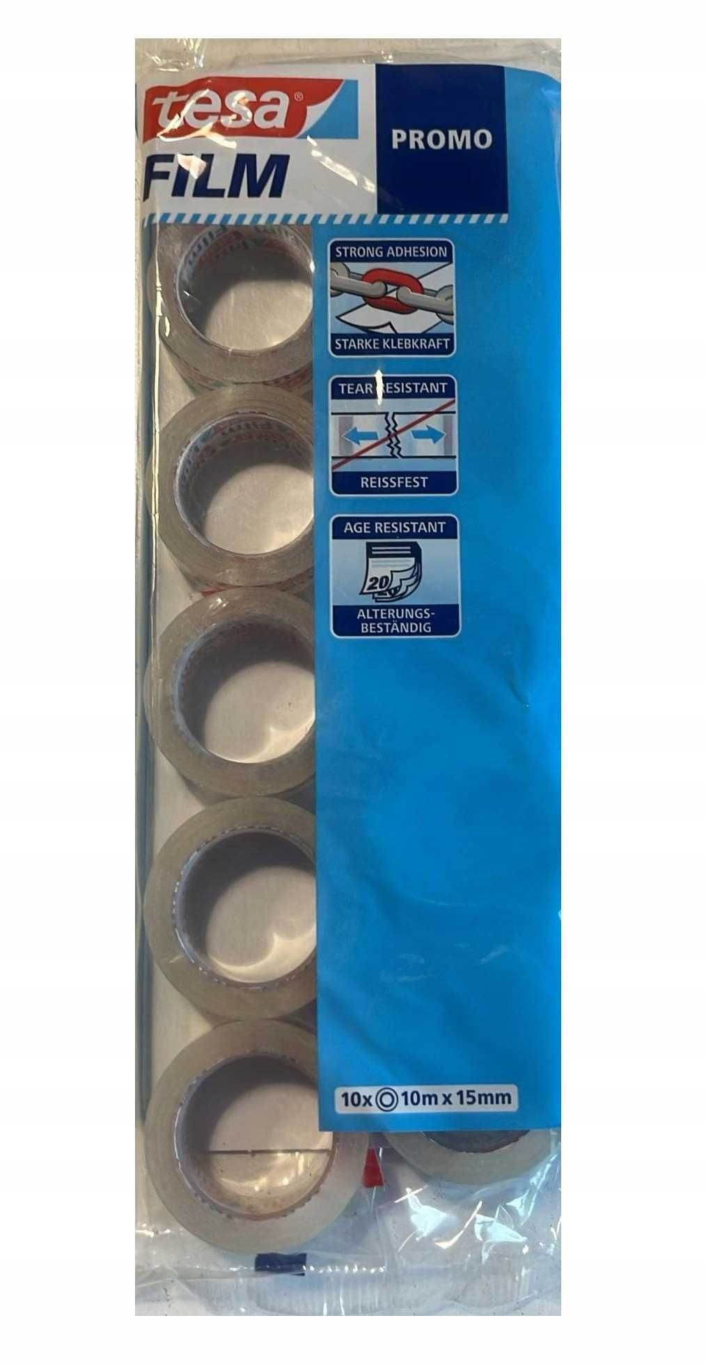 Zestaw 10 szt Taśma przezroczysta Tesa Film 10szt 10m x 15mm /P3