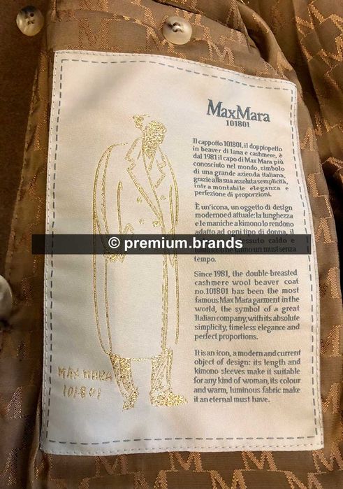 Płaszcz Max Mara 101801 Icon Coat wełna/kaszmir kolor Camel